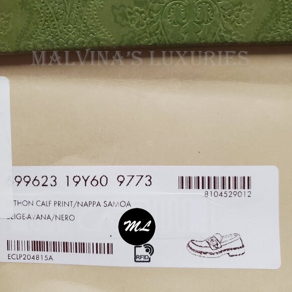 GUCCI SHOES MENS INTERLOCKING G LOGO PYTHON PRINT LOAFERS sz 8 8.5 US - Picture 15 of 15